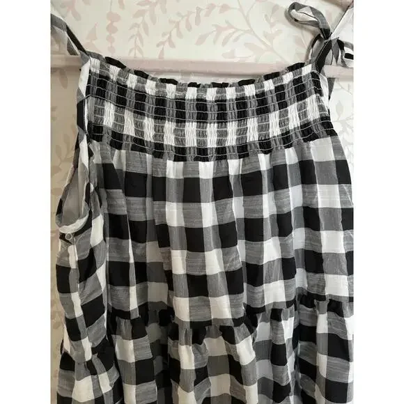 NEW Chic Black and White Gingham Summer Dress - Picture 3 of 6